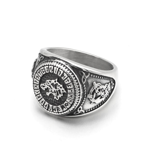 Bague Loup Nordique (Acier)